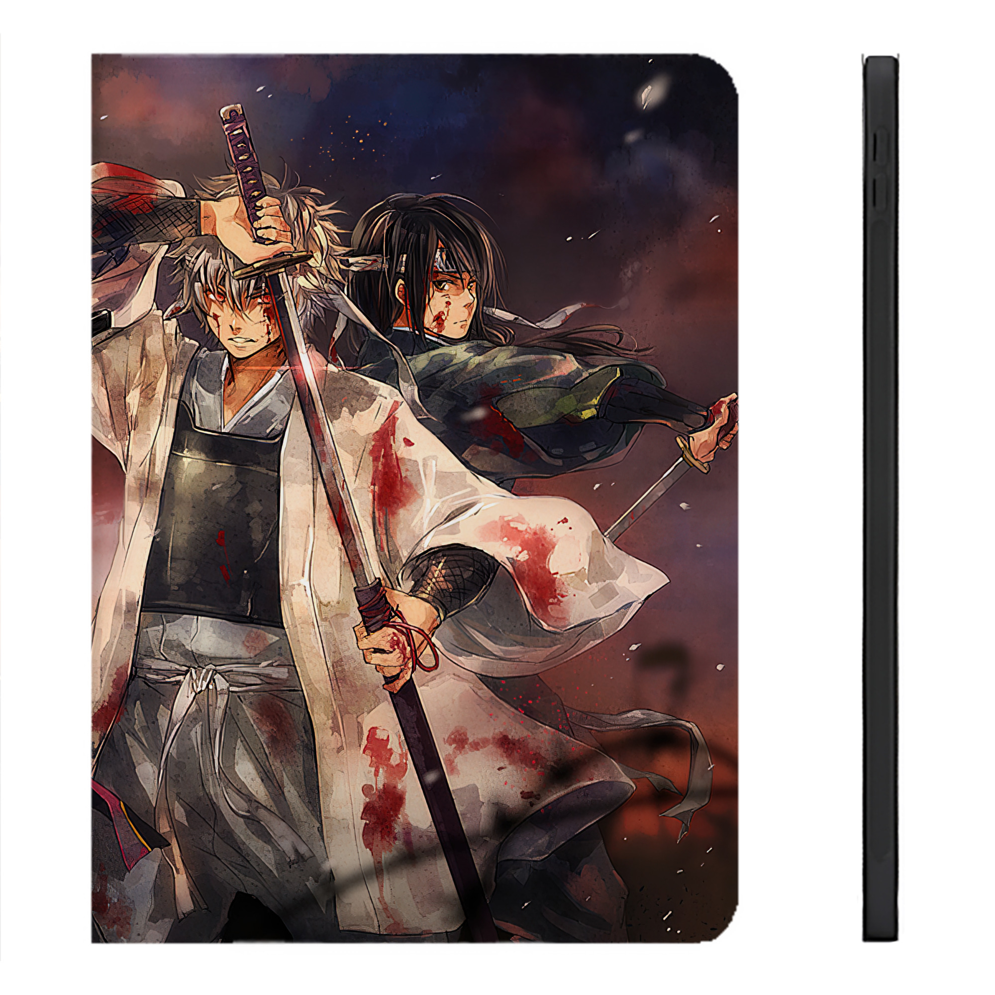 （画像用） ぎんたま 坂田銀時（さかたぎんとき） 神楽 志村新八（しむら しんぱち） GINTAMA Sakata Gintoki Kagura Shimura Shinpachi IPadケース ペンホルダー付き ブックスタイルデザイン